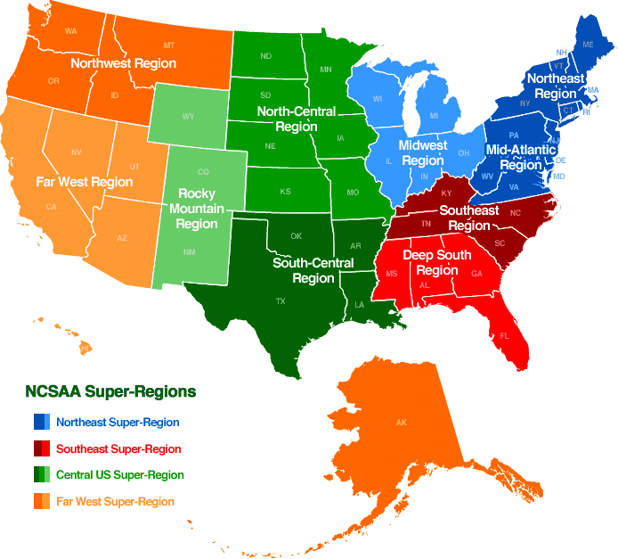 NCSAA Regions
